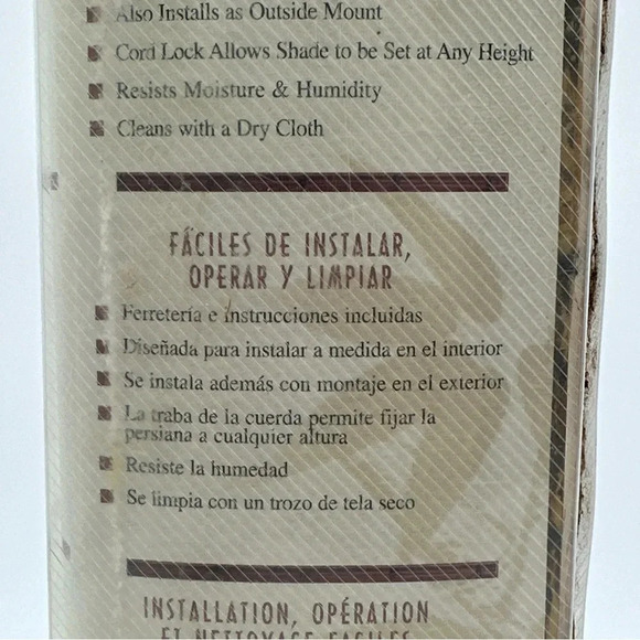 New Ambria Fruitwood Burnt Roman Shade 36" X 72". - Picture 8 of 10